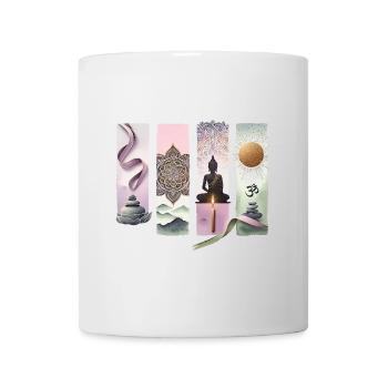 Aquarell Meditation Aquarell Yoga - Tasse - Weiß - Vorne