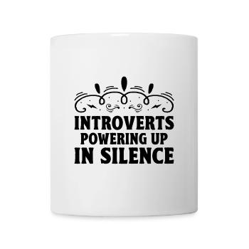 Introverts Powering Up In Silence Sayings For - Mug - white - Front