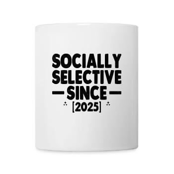 Socialement sélectif depuis 2025 Dictons - Mug blanc - blanc - Devant