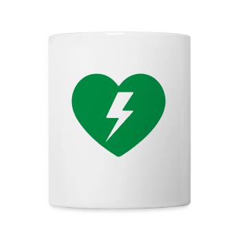 Premiers secours pour défibrillateur anti-échappement - Mug blanc - blanc - Devant
