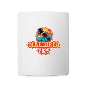 Mallorca 2025 Palmen - Tasse - Weiß - Vorne