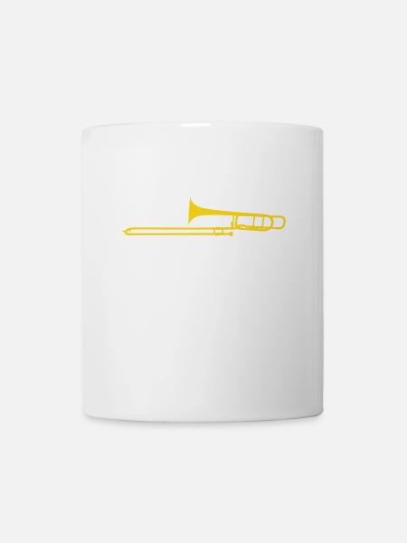 Posaune - Tasse - Weiß