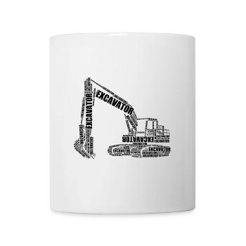 Bagger Baggerfahrer aus Worten Baggerfahrer - Tasse - Weiß - Vorne