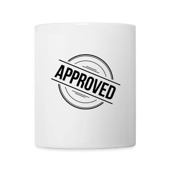 Approved Stempel - Tasse - Weiß - Vorne