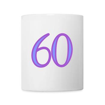 60. 60 ANS. 60e ANNIVERSAIRE. ANNIVERSAIRE 60 ANS. - Mug blanc - blanc - Devant