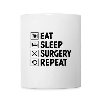 Manger Chirurgie du sommeil Chirurgien répétitif Chirurgie chirurgicale - Mug blanc - blanc - Devant