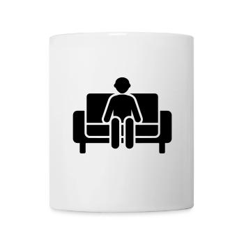 Couch Sitzen Faul - Tasse - Weiß - Vorne
