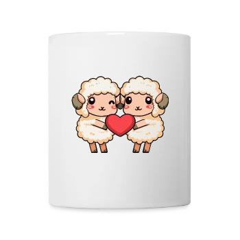 Schaf Paar Herz - Tasse - Weiß - Vorne