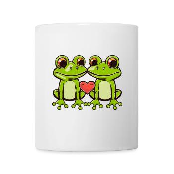 Frosch Paar Herz - Tasse - Weiß - Vorne