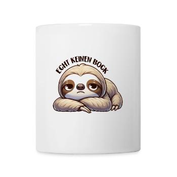 Faultier hat echt keinen Bock will seine Ruhe - Tasse - Weiß - Vorne