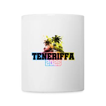 Tenerife 2025 Palm Trees Multicoloured - Mug - white - Front