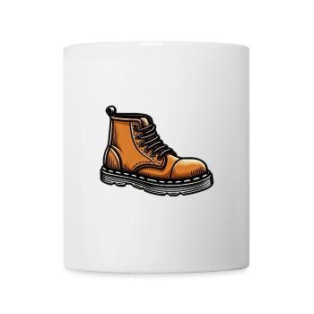 Stiefel in Braun - Tasse - Weiß - Vorne