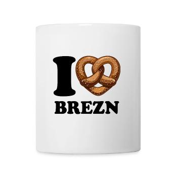 J’aime les bretzels - Coeur - Bretzel - Mug blanc - blanc - Devant