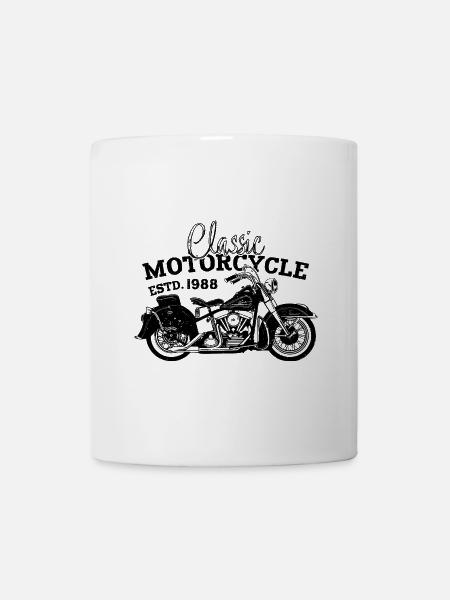 Retro 1988 Motorrad Biker Motorrad Geburtstag 1988 - Tasse - Weiß