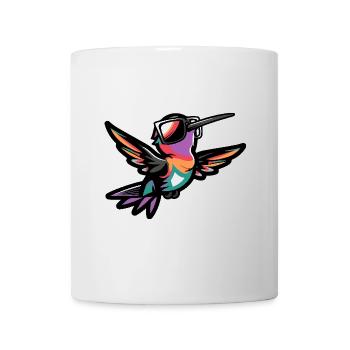 Kolibri Vogel Cool Comic - Tasse - Weiß - Vorne