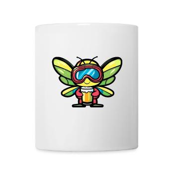 Dragonfly Après-Ski Bière Bande dessinée - Mug blanc - blanc - Devant