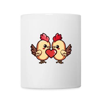 Chickens Couple Heart - Mug - white - Front