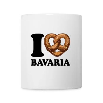 J’aime le bretzel de Bavière - Coeur - Dire - Mug blanc - blanc - Devant