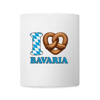 J’aime le bretzel de Bavière - Coeur - Dire - Mug blanc - blanc - Devant