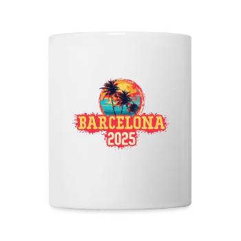 Palmiers de Barcelone 2025 - Mug blanc - blanc - Devant
