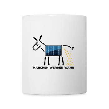 Solar Märchen werden wahr, Goldesel Photovoltaik - Tasse - Weiß - Vorne