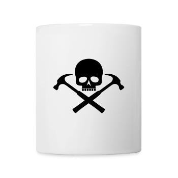 Totenkopf hammer / skull hammer - Tasse - Weiß - Vorne