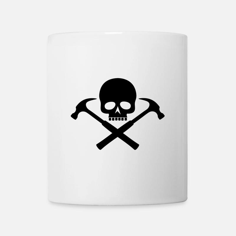 Totenkopf hammer / skull hammer - Tasse - Weiß
