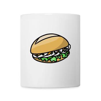 Egg roll garni d’œuf et de ciboulette - Mug blanc - blanc - Devant