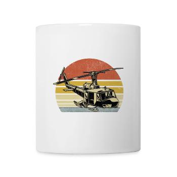 Rétro hélicoptère aviateur pilote hélicoptère hélicoptère - Mug blanc - blanc - Devant