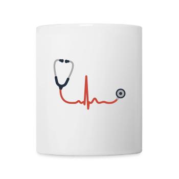 STÉTHOSCOPE MÉDECIN HÔPITAL - Mug blanc - blanc - Devant