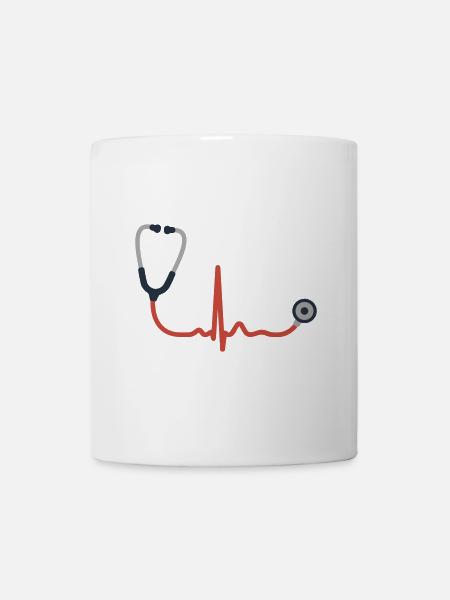 STÉTHOSCOPE MÉDECIN HÔPITAL - Mug blanc - blanc