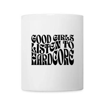 Mädchen hören Hardcore Techno - Tasse - Weiß - Vorne