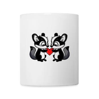 Stinktier Paar Valentinstag - Tasse - Weiß - Vorne