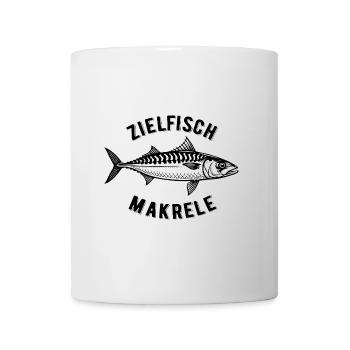 Zielfisch Makrele - Fisch - Angler Geschenk - Tasse - Weiß - Vorne