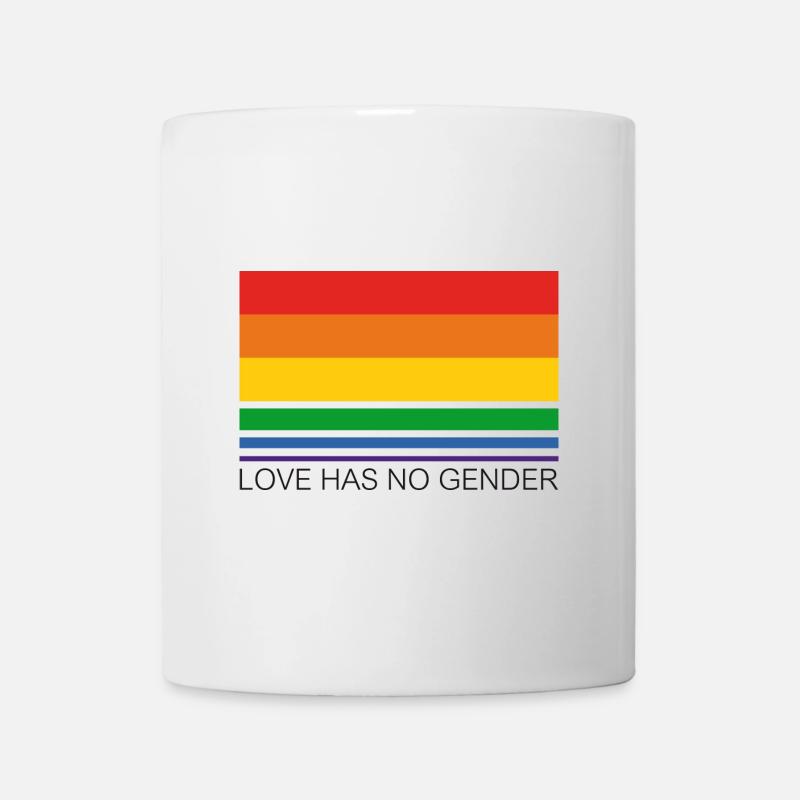 Love Has No Gender - Regenbogen - Tasse - Weiß