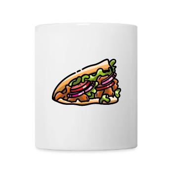Döner Kebab Dürüm Yufka Dönerfleisch Pain plat - Mug blanc - blanc - Devant