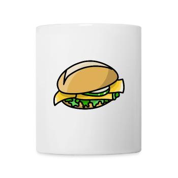 Sandwich sandwich au fromage garni de fromage et de concombre - Mug blanc - blanc - Devant