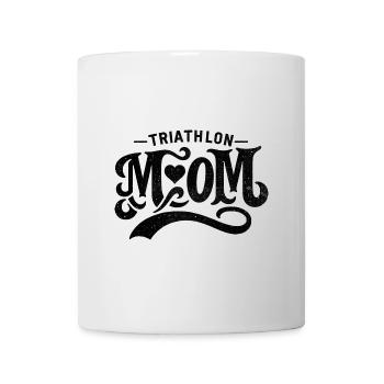 Triathlon Maman Natation Vélo Course Triathlète Mère - Mug blanc - blanc - Devant