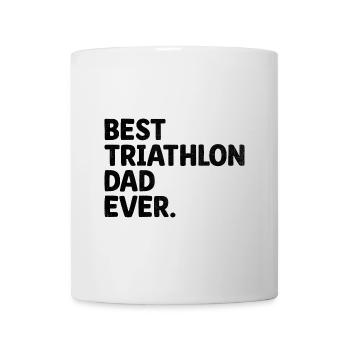 Bester Triathlon Papa aller Zeiten Schwimmen Rad Laufen Triathlet F - Tasse - Weiß - Vorne
