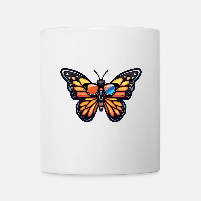 Schmetterling Cool Comic - Tasse - Weiß