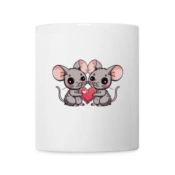 Mouse Couple Heart - Mug - white - Front