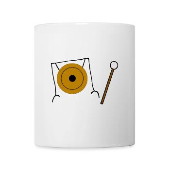 Gong, Becken, Instrument, Klang - Tasse - Weiß - Vorne