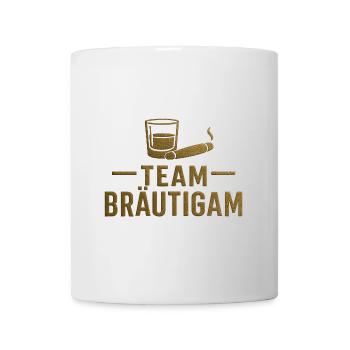 Bräutigam Team Gold Glanz - Tasse - Weiß - Vorne