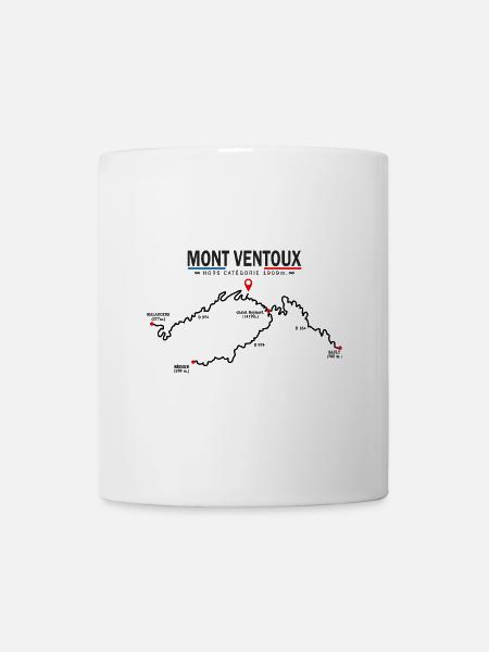 Vélo Mont Ventoux carte le Ventoux à velo - Mug blanc - blanc