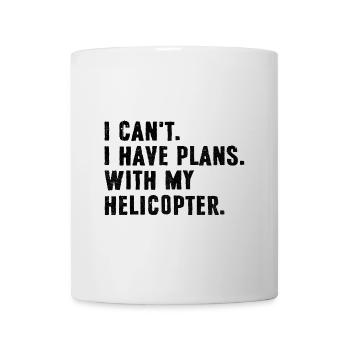 Je ne peux pas avoir de plans avec mon pilote d’hélicoptère - Mug blanc - blanc - Devant