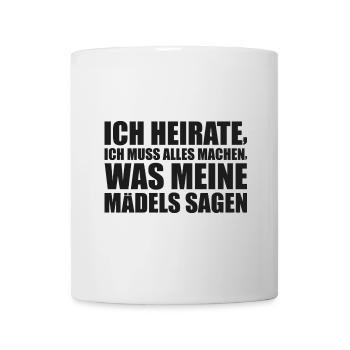 Junggesellenabschied Braut Polterabend Geschenk - Tasse - Weiß - Vorne