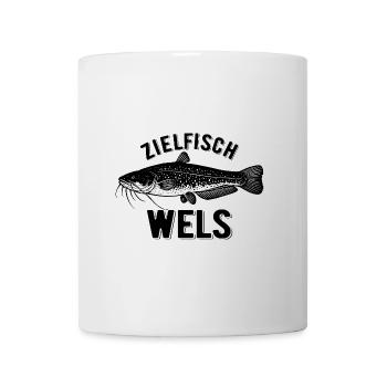Zielfisch Wels - Fisch - Angler Geschenk - Tasse - Weiß - Vorne
