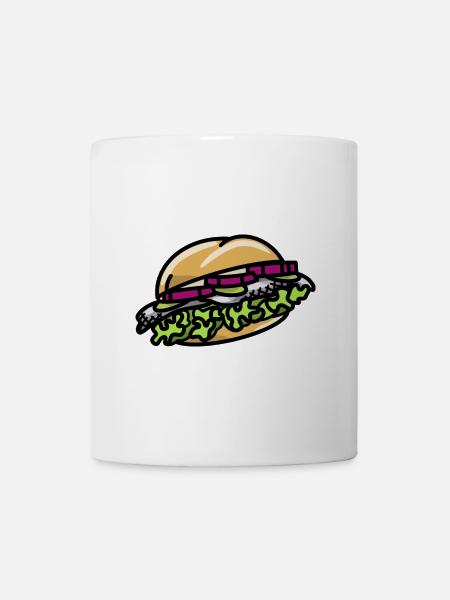Fischbrötchen Bismarck Hering Brötchen Hamburg - Tasse - Weiß