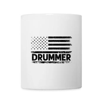 Drapeau américain tambour Patriot Tambour Mélomane Dru - Mug blanc - blanc - Devant