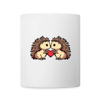Igel Paar Herz - Tasse - Weiß - Vorne